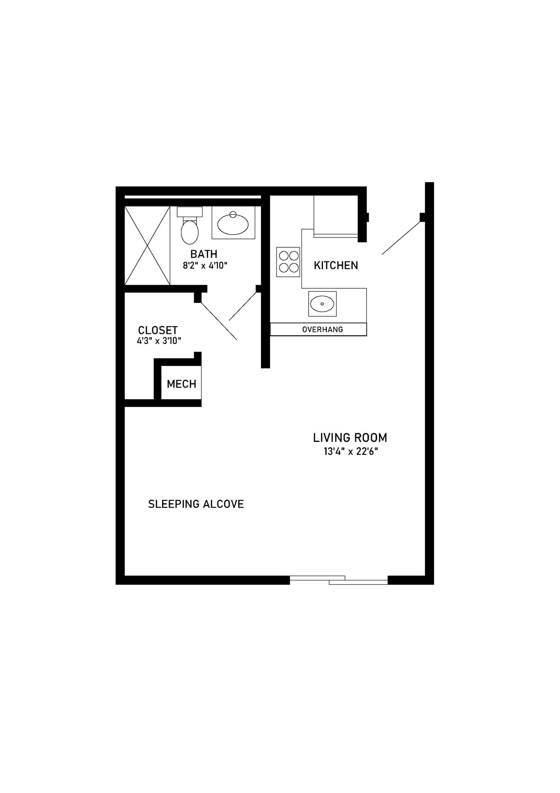 Halifax studio floor plan