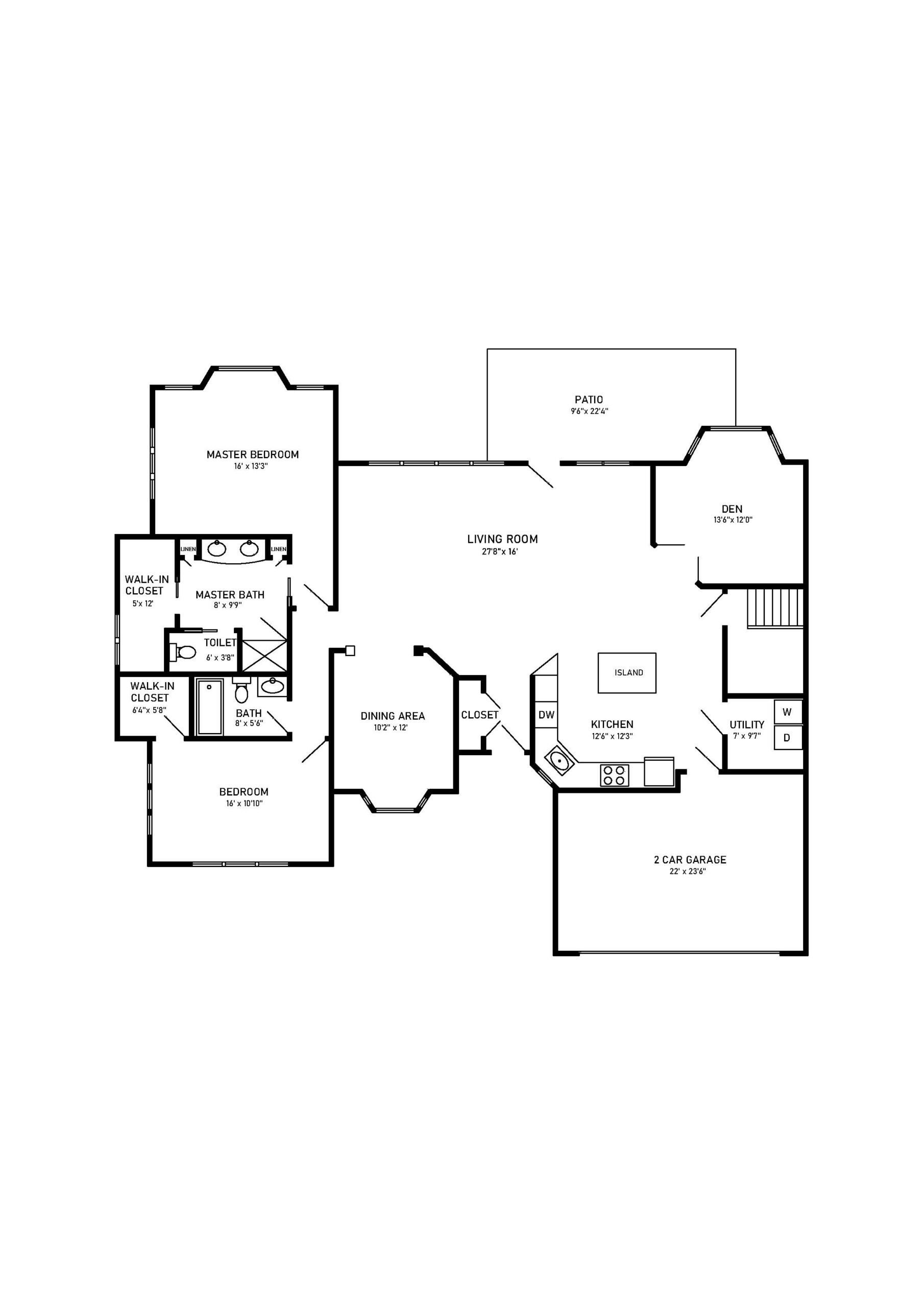 New Haven 2 bed 2 bath floor plan