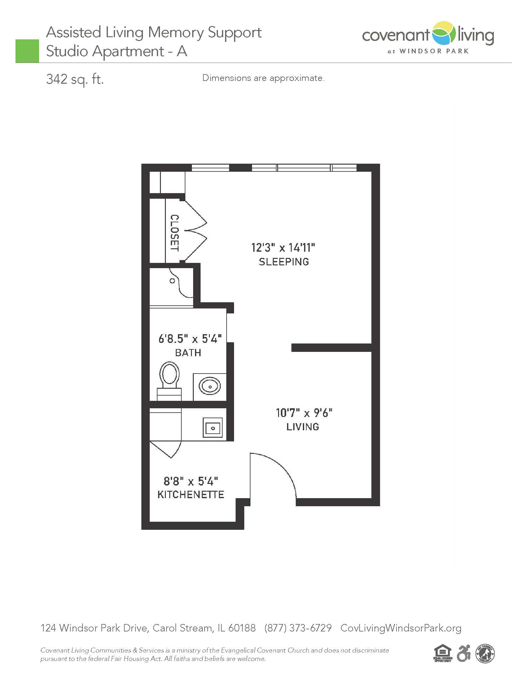 Alms studio floor plan