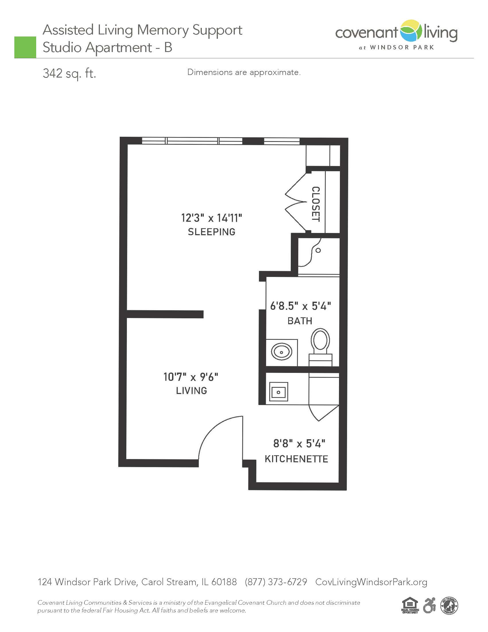 Alms studio floor plan