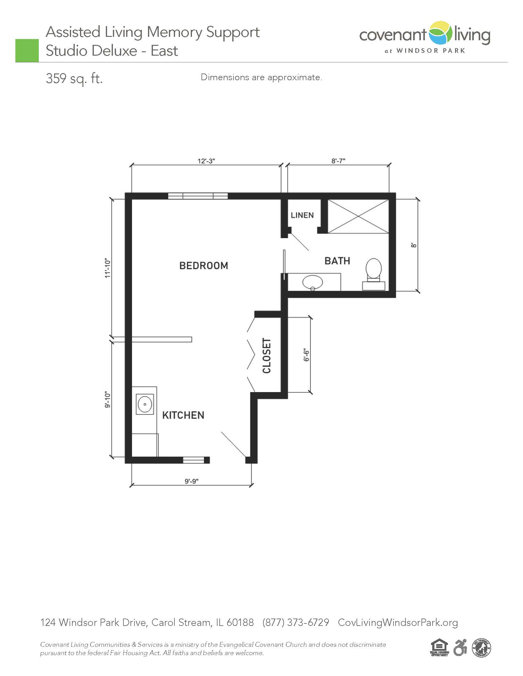 Alms studio floor plan