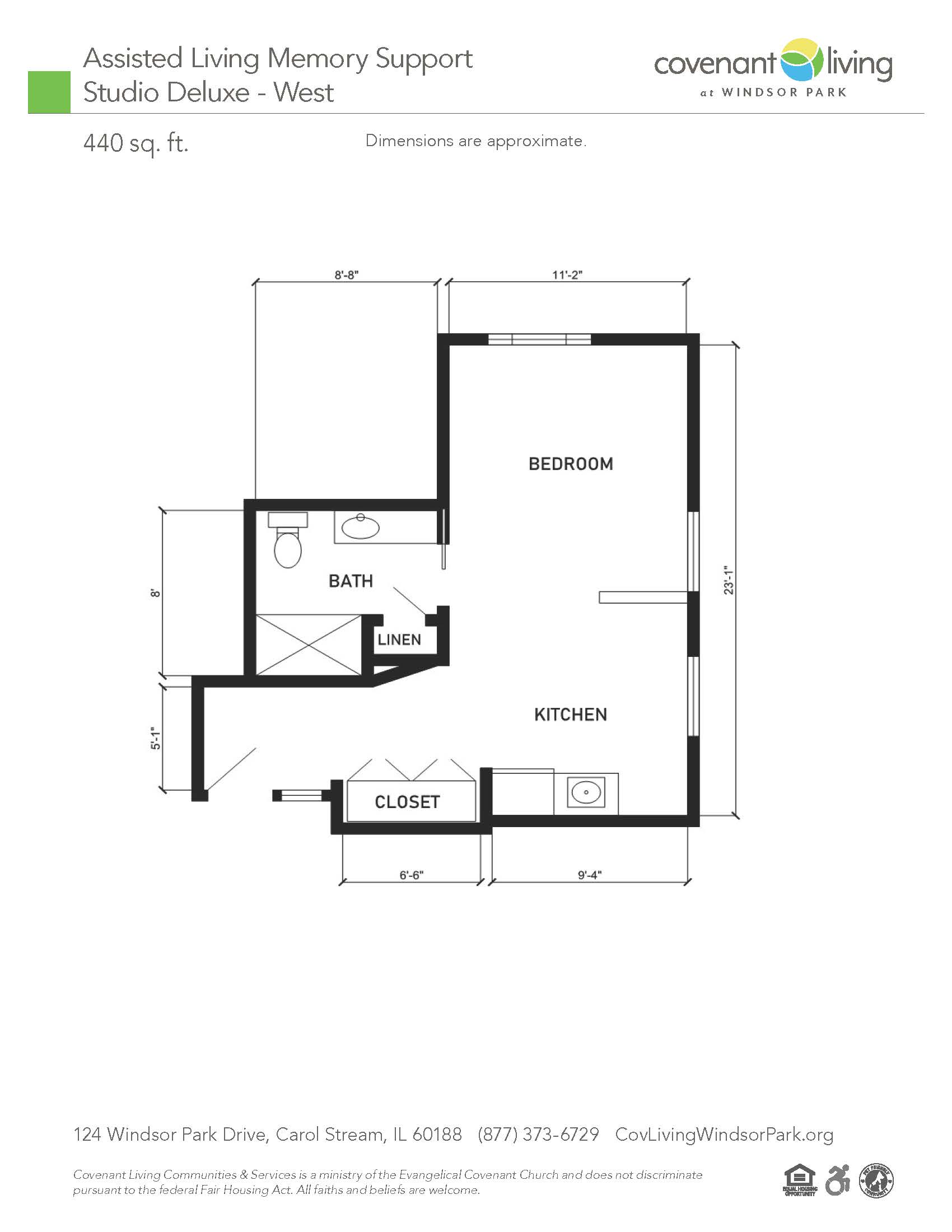 Alms studio floor plan